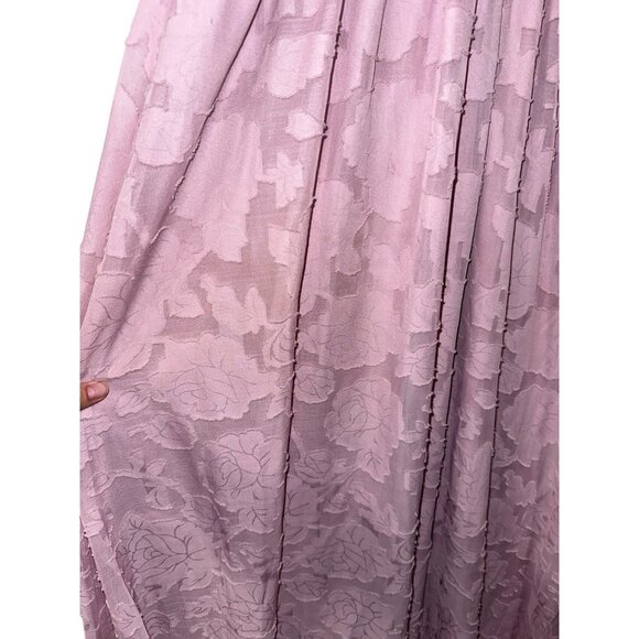 Lulus Love and Beyond Mauve Pink Burnout Floral Maxi Dress Sz S Boho Wedding - Picture 2 of 7